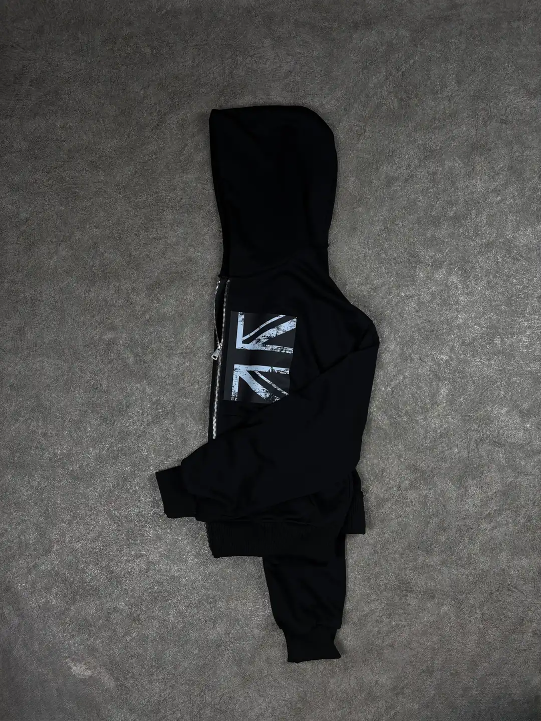 UK Flag Oversized Zipper Hoodie