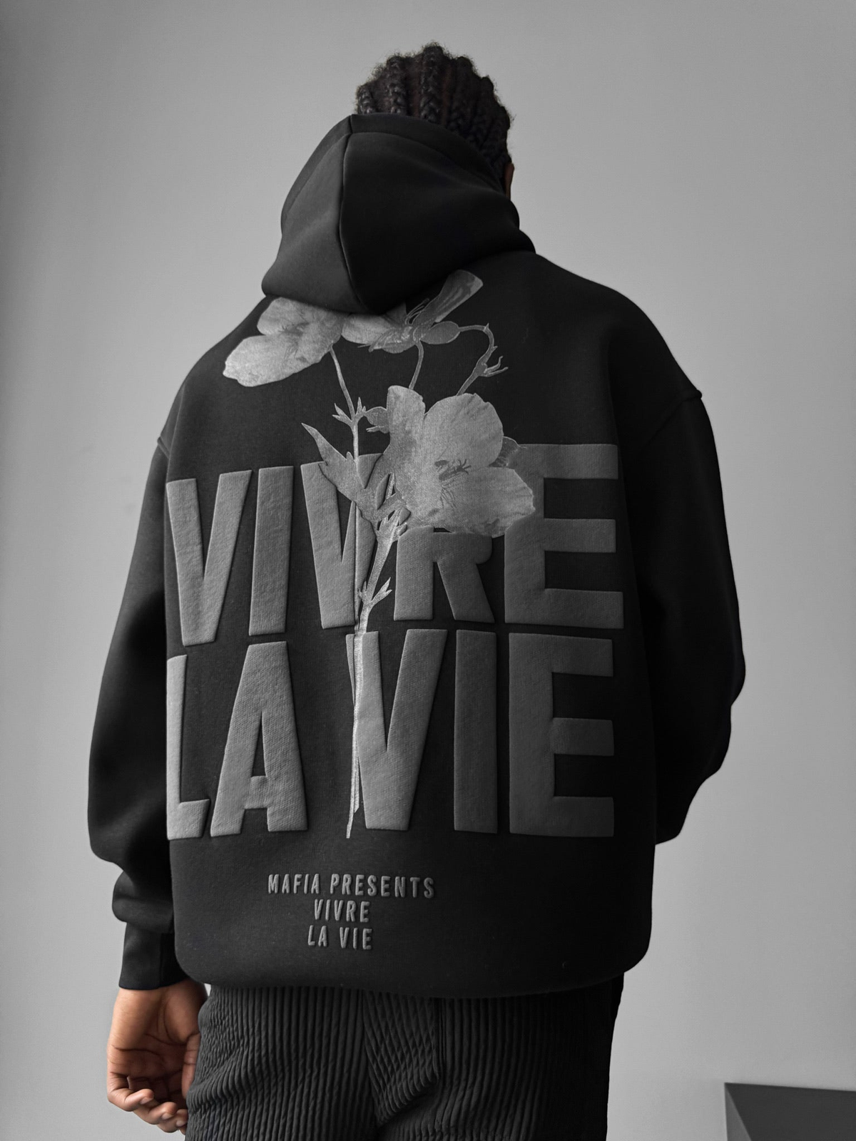 Vivre La Vie Oversized Hooded Sweatshirt