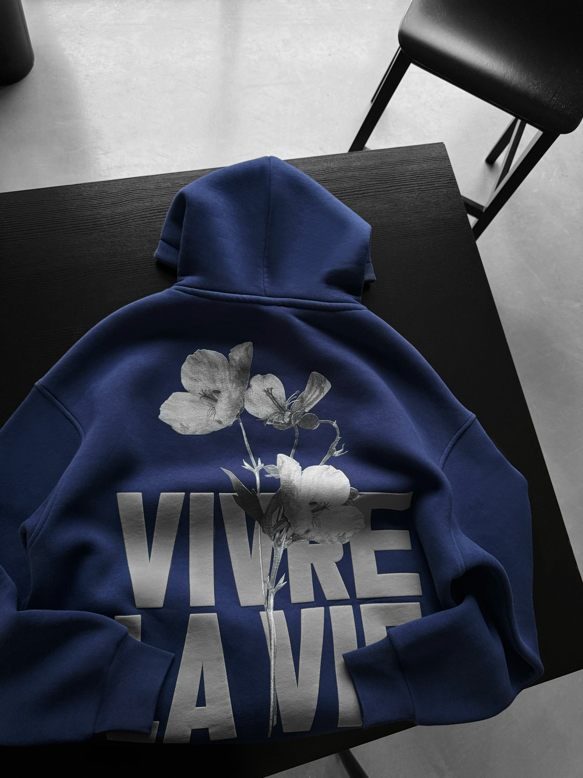 Vivre La Vie Oversized Hooded Sweatshirt