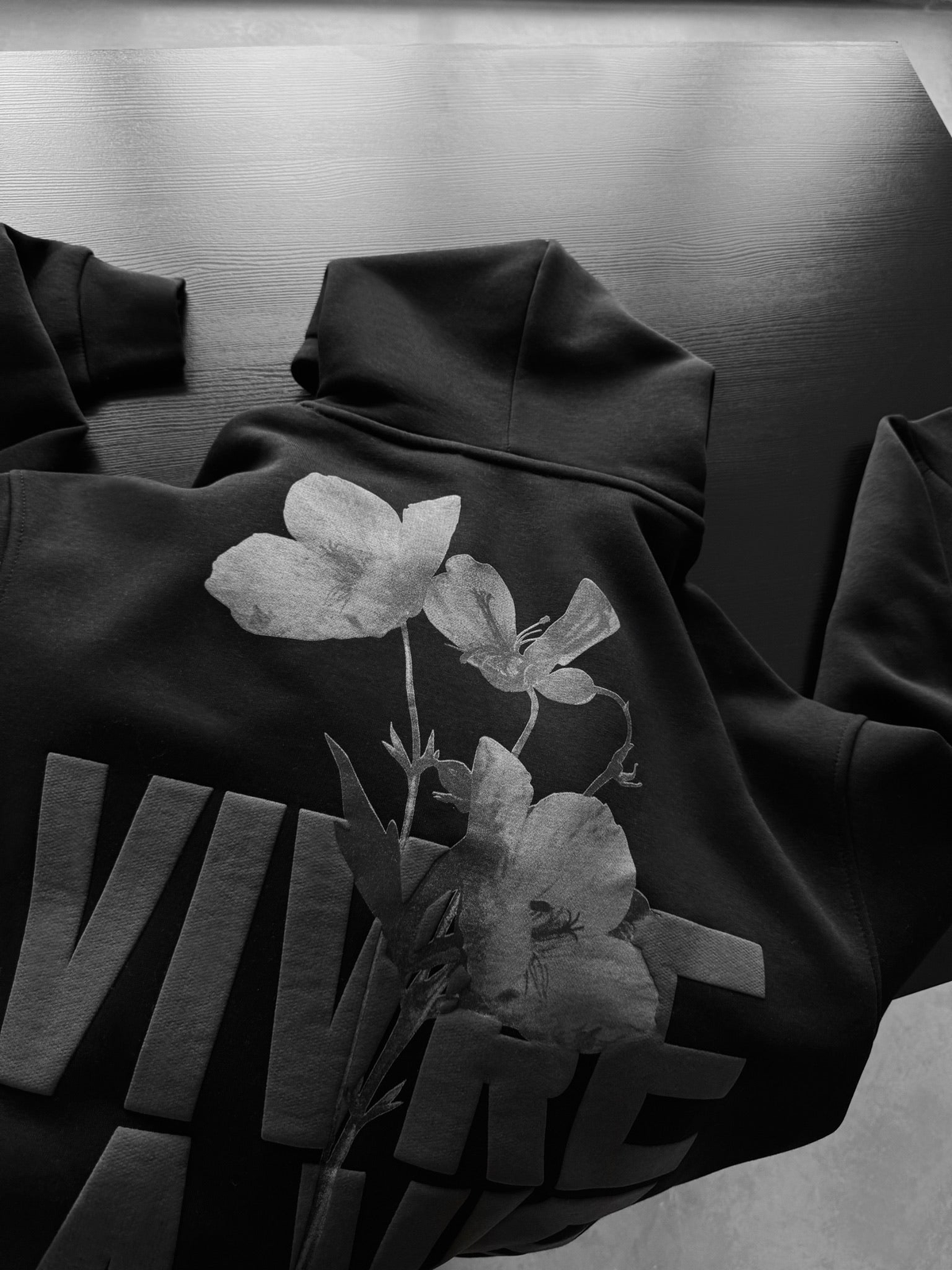 Vivre La Vie Oversized Hooded Sweatshirt