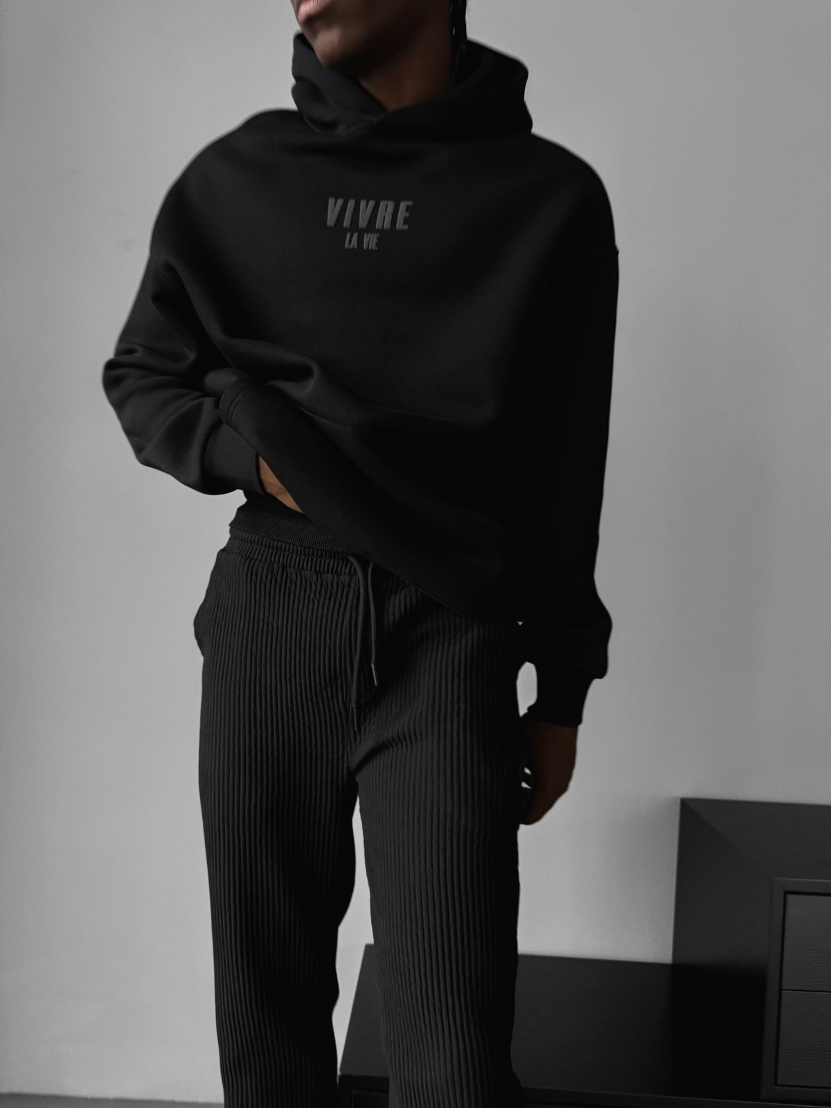 Vivre La Vie Oversized Hooded Sweatshirt