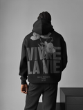 Vivre La Vie Oversized Hooded Sweatshirt