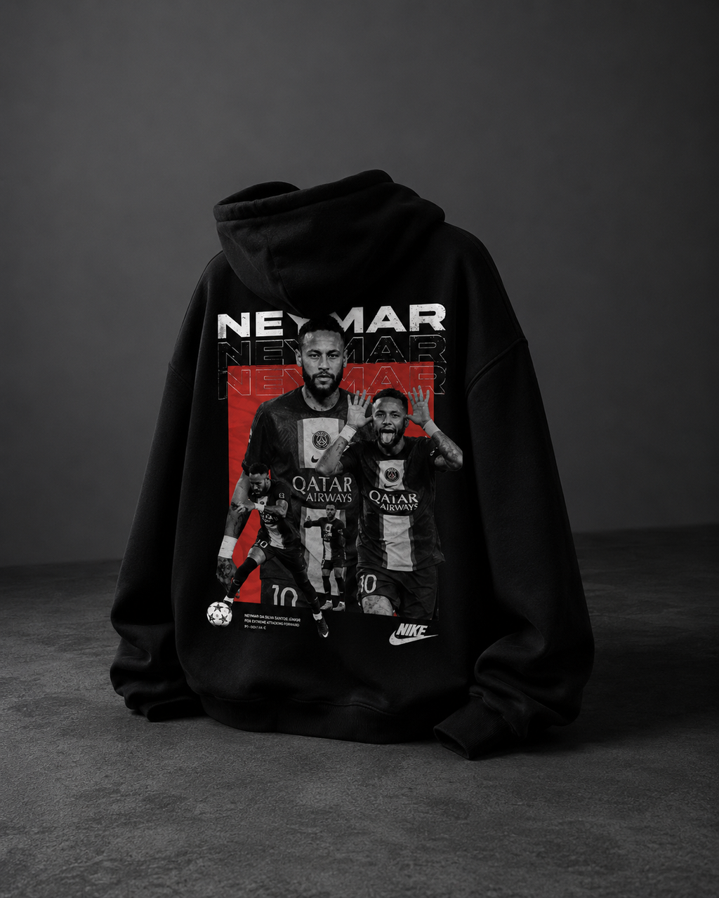 Neymar Oversized Hooded Sweatshirt