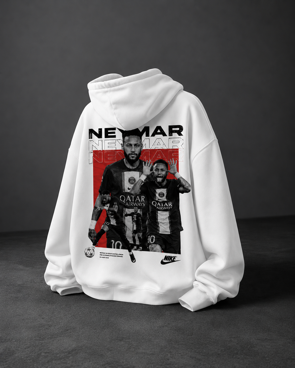 Neymar Oversized Hooded Sweatshirt