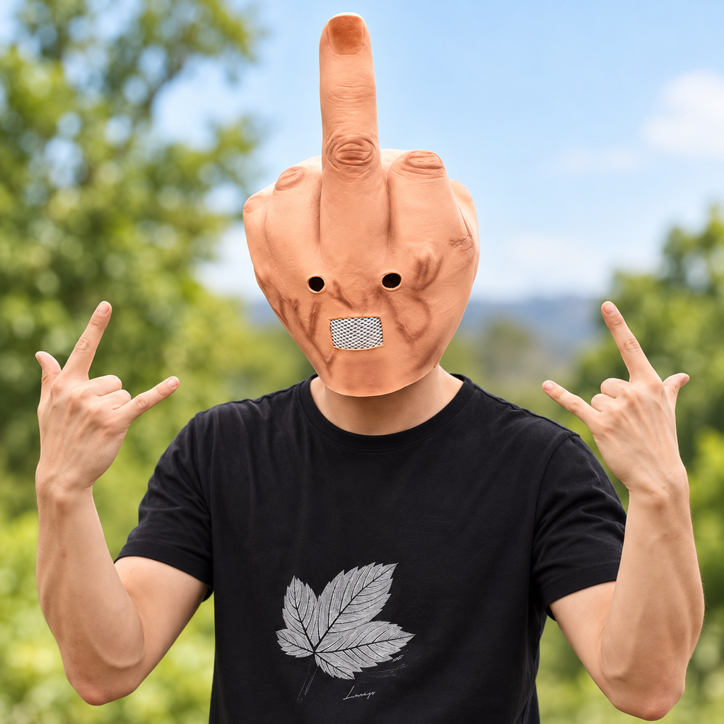 The Middle Finger — Funny Party Mask
