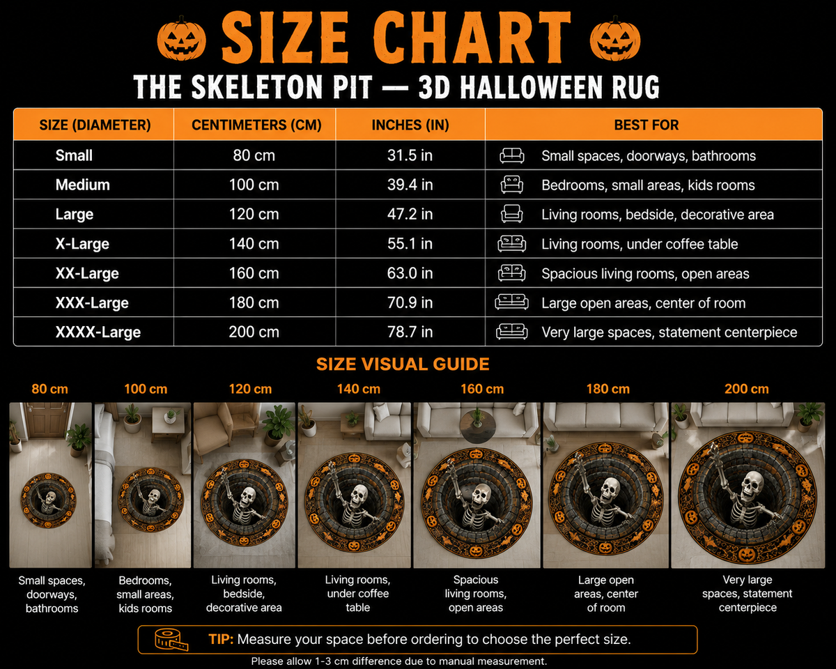 The Skeleton Pit — 3D Halloween Rug
