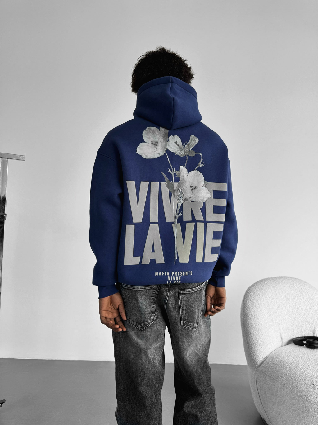 Vivre La Vie Oversized Hooded Sweatshirt