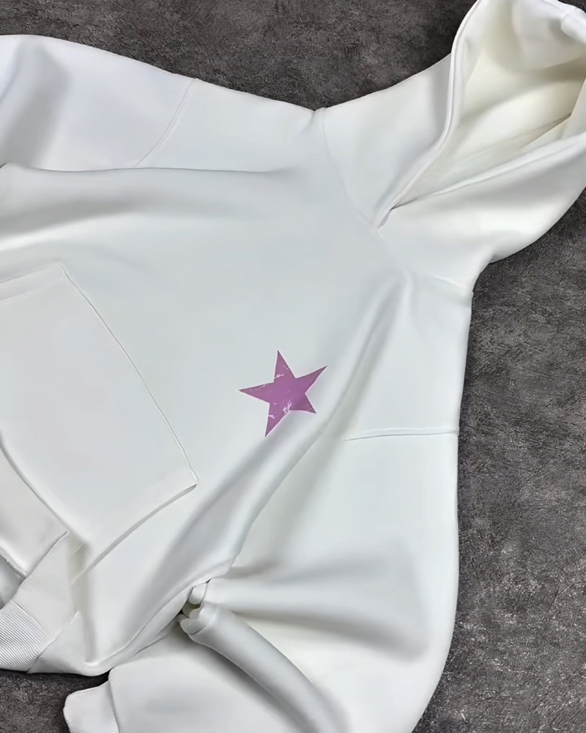 Crimson Star Oversized Hooded Sweatshirt