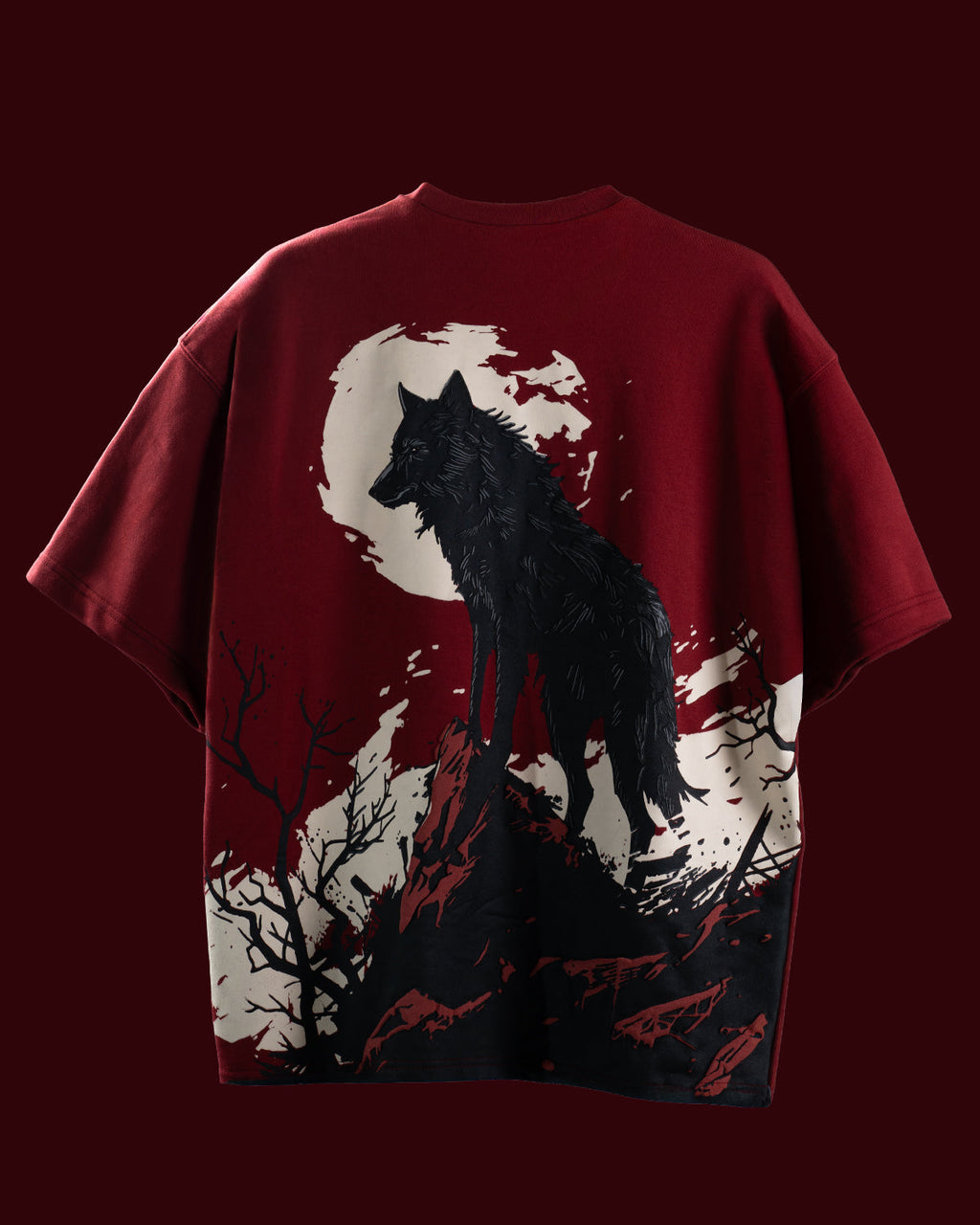 Red Wolf Oversized Tee