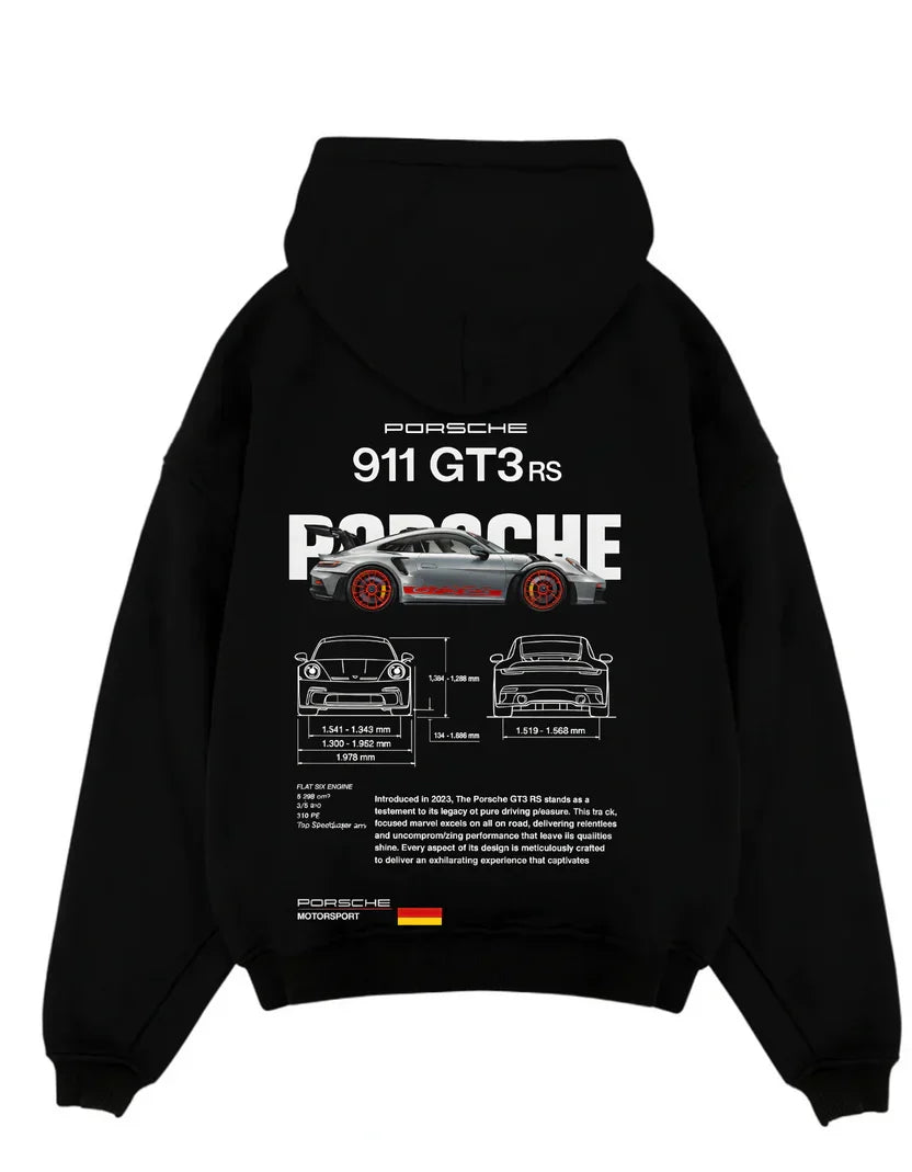 911 Porsche Oversized Hooded Sweatshirt