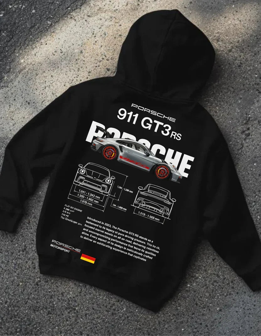 911 Porsche Oversized Hooded Sweatshirt