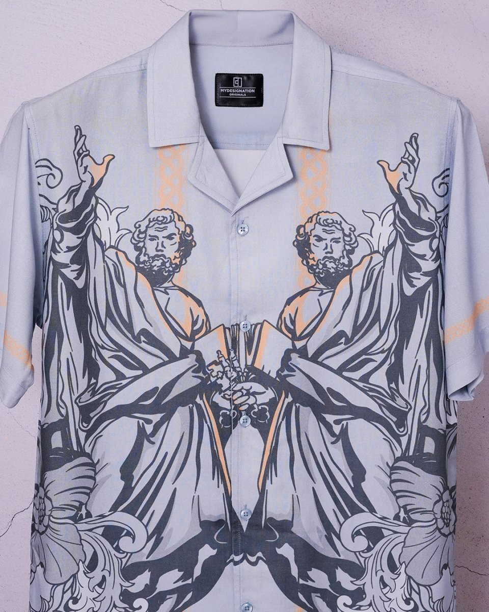 Greek Art Graphic Relaxed Fit Shirt