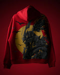 Red Samurai Oversized Hooded Sweatshirt