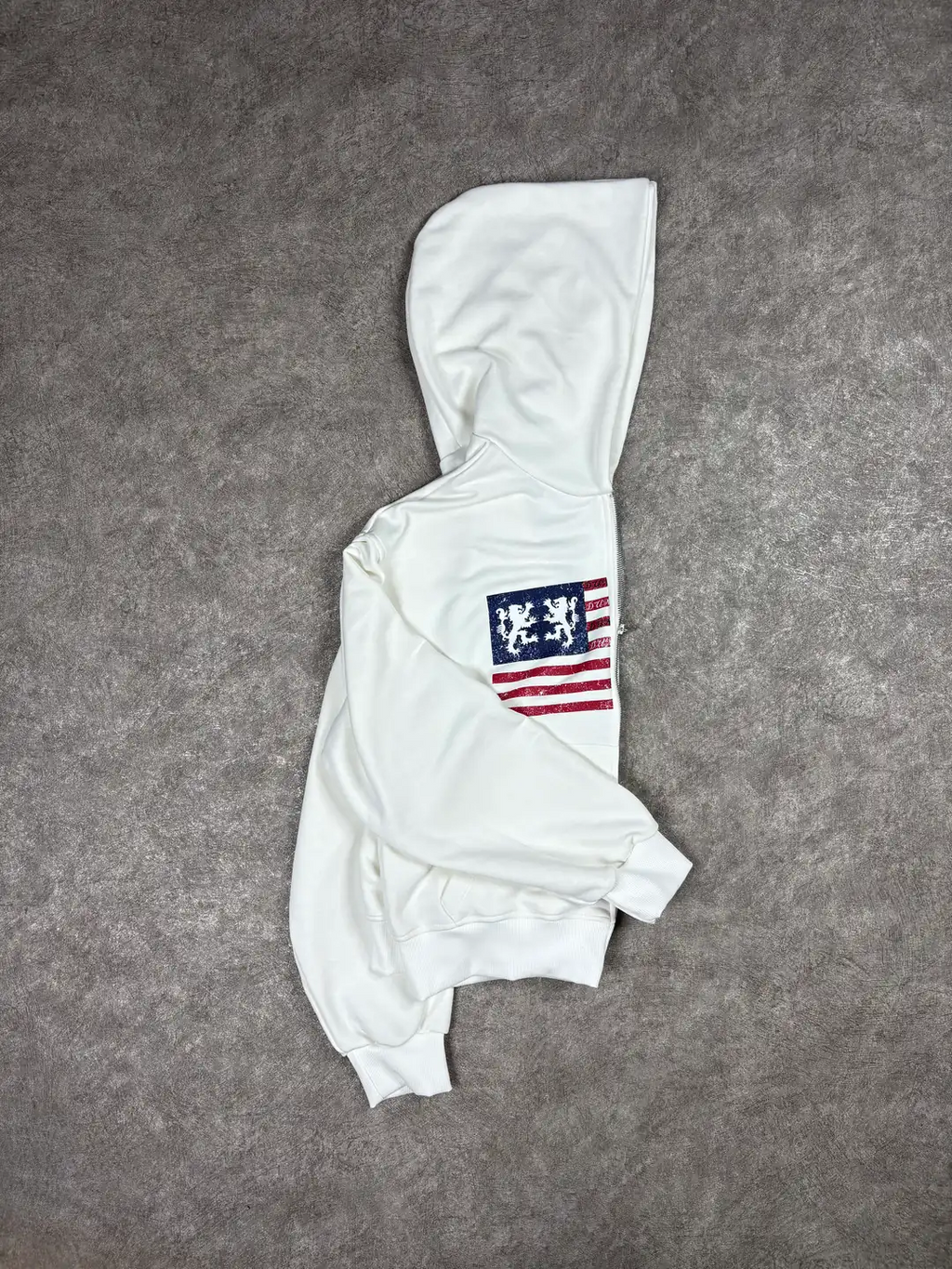 American Flag Oversized Zipper Hoodie