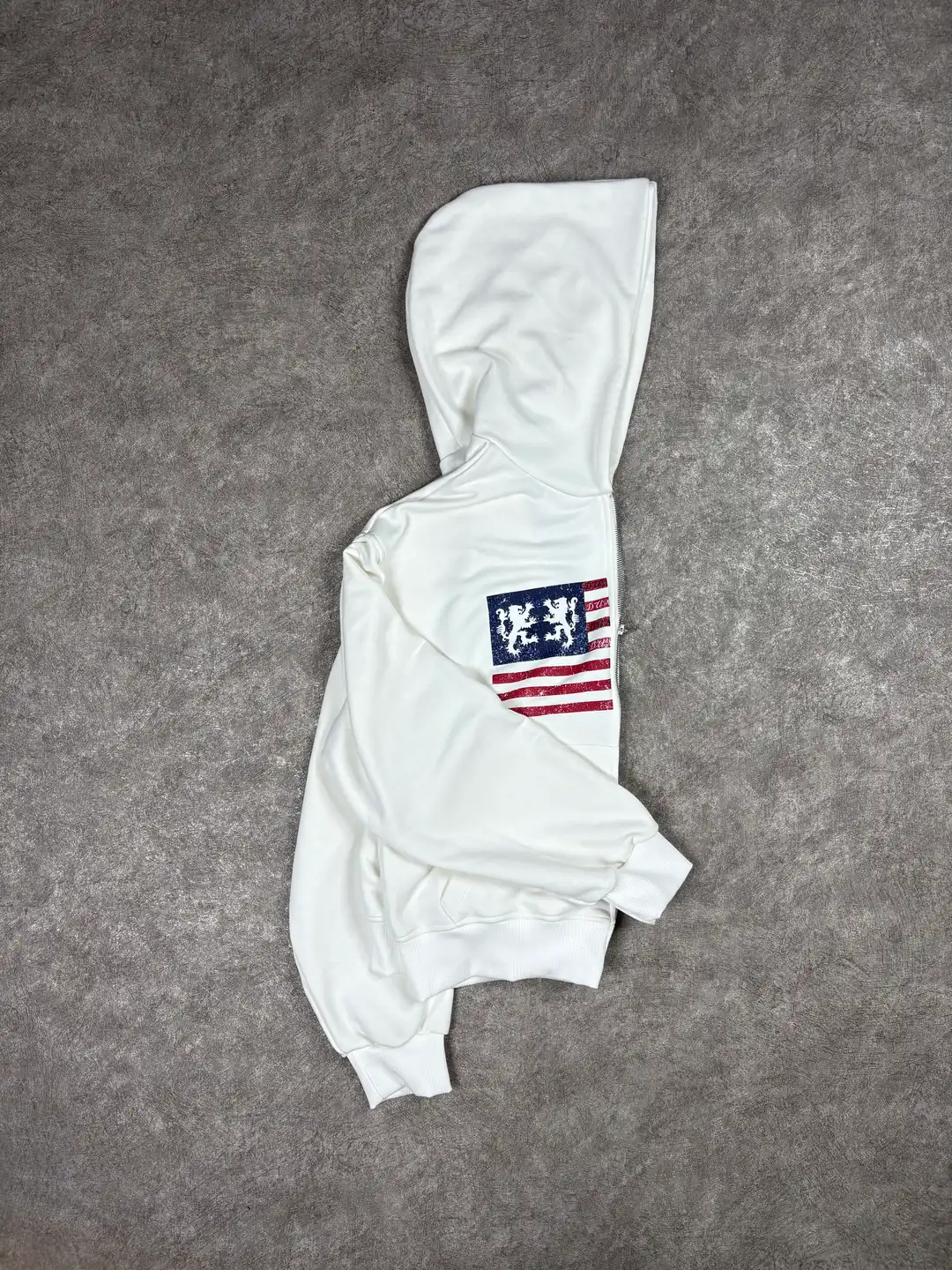 American Flag Oversized Zipper Hoodie