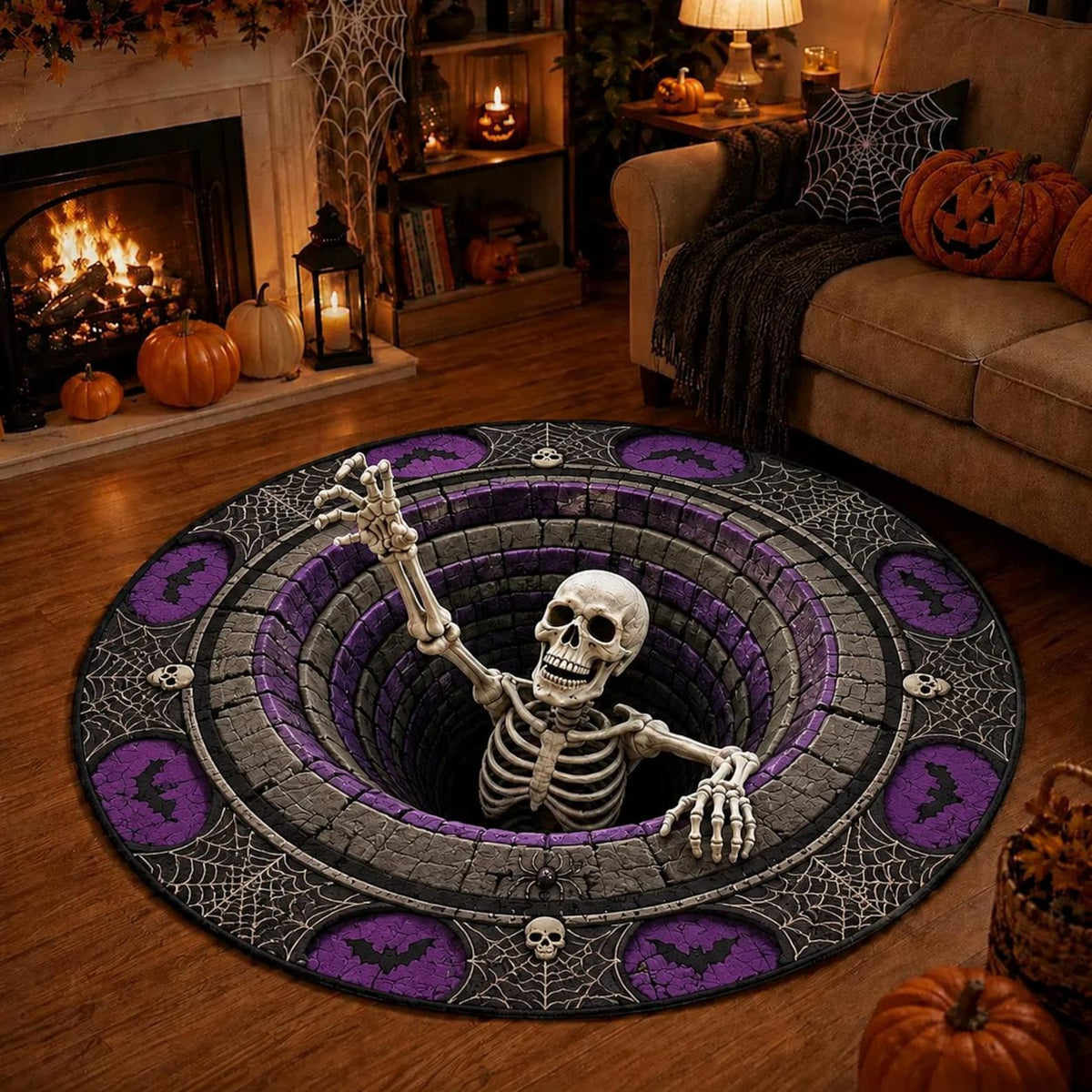 The Skeleton Pit — 3D Halloween Rug