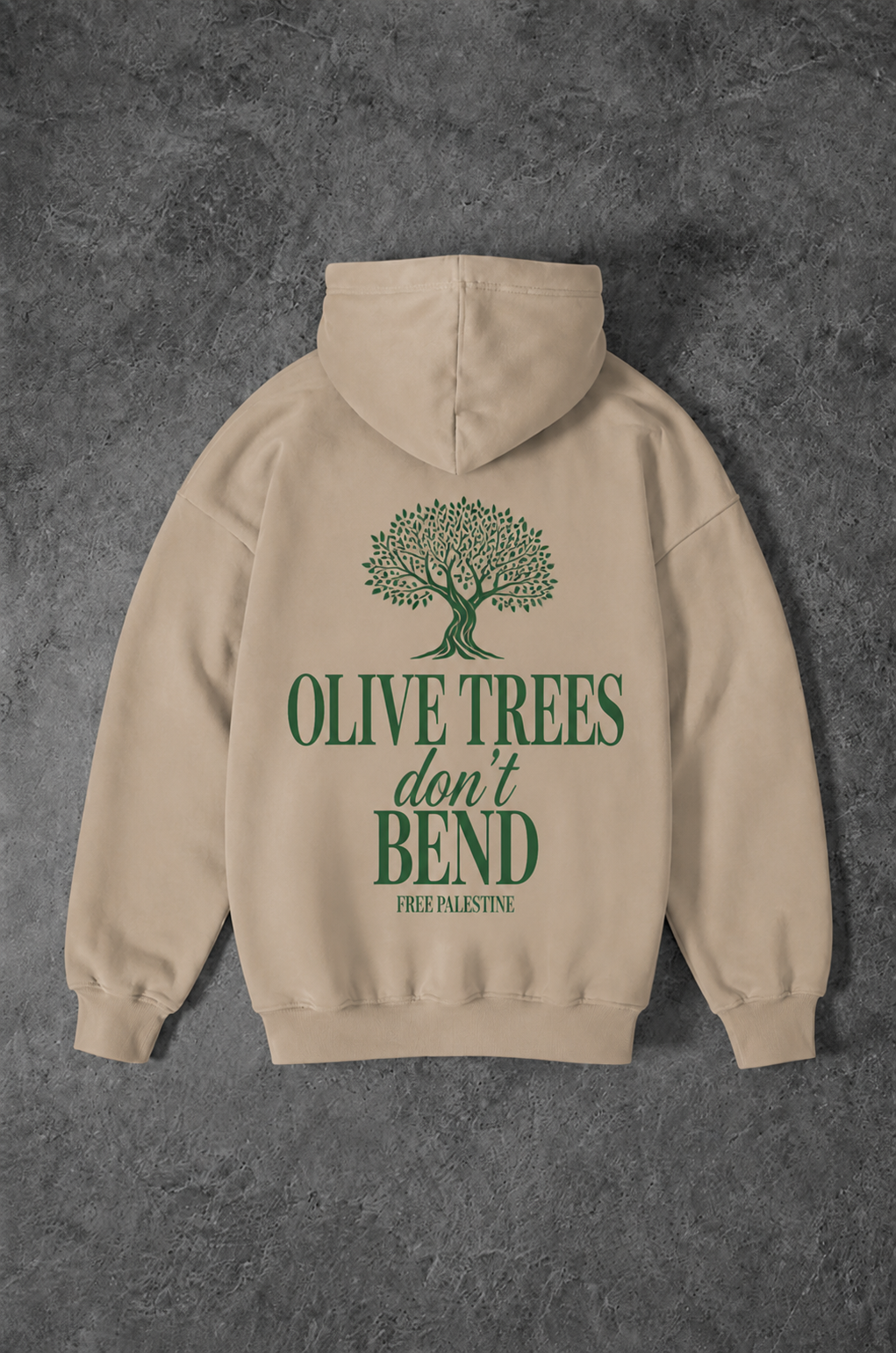 Olive Tree Don't Bend Oversized Hooded Sweatshirt