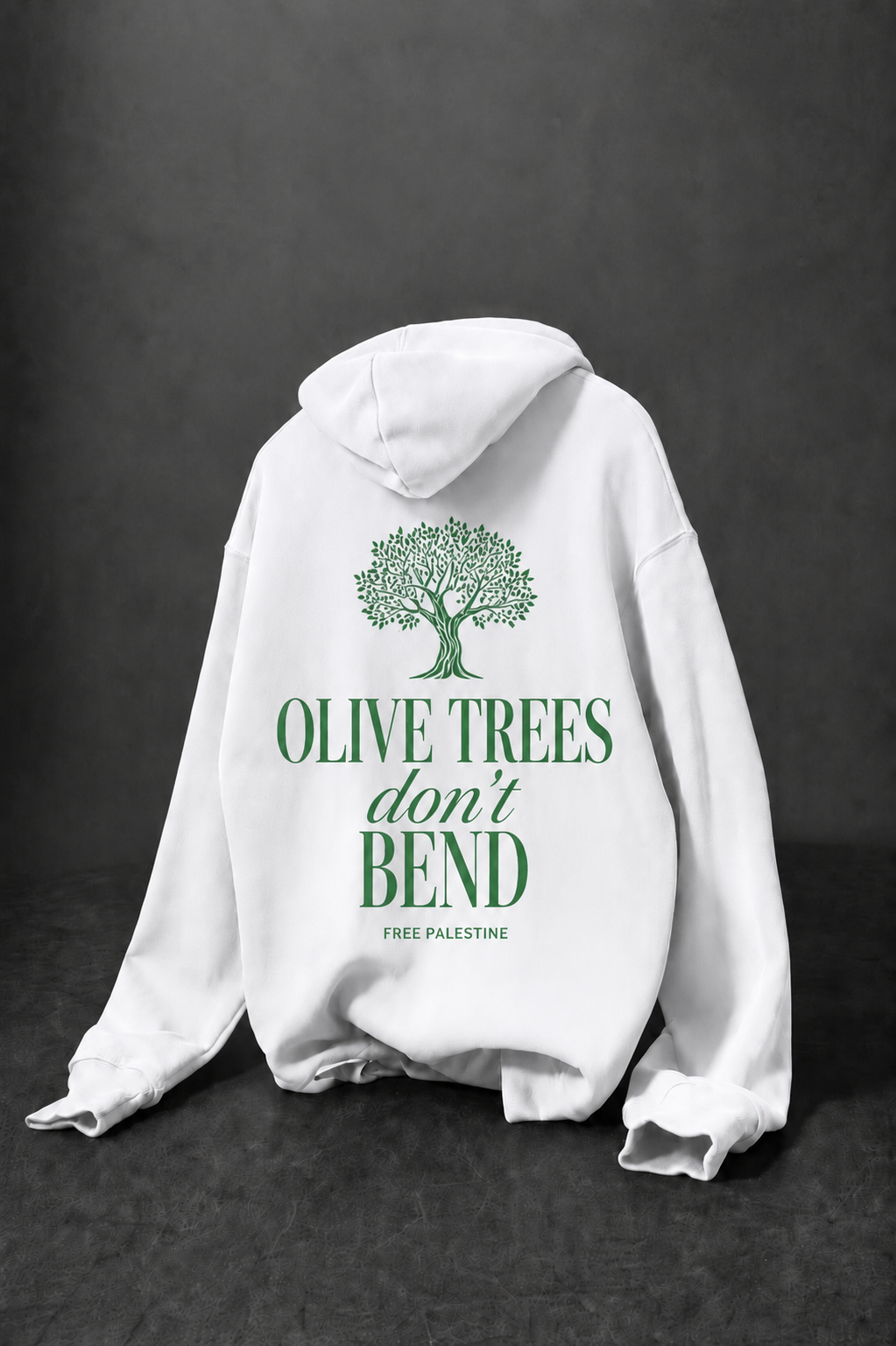 Olive Tree Don't Bend Oversized Hooded Sweatshirt
