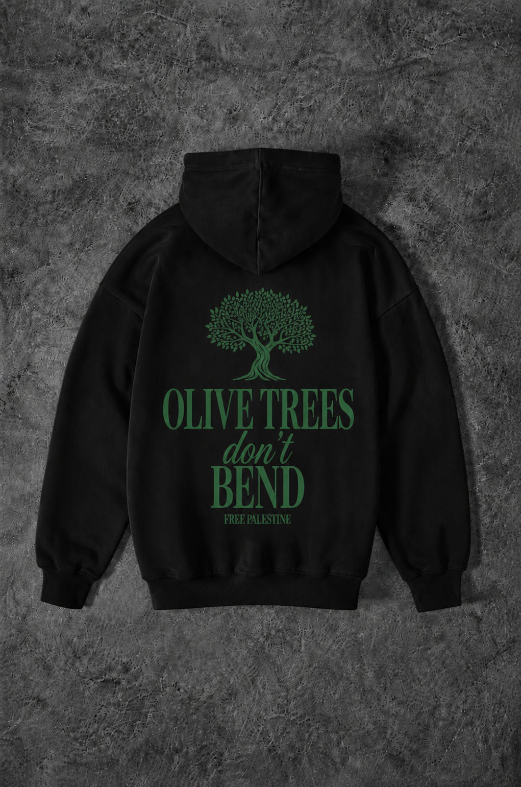 Olive Tree Don't Bend Oversized Hooded Sweatshirt