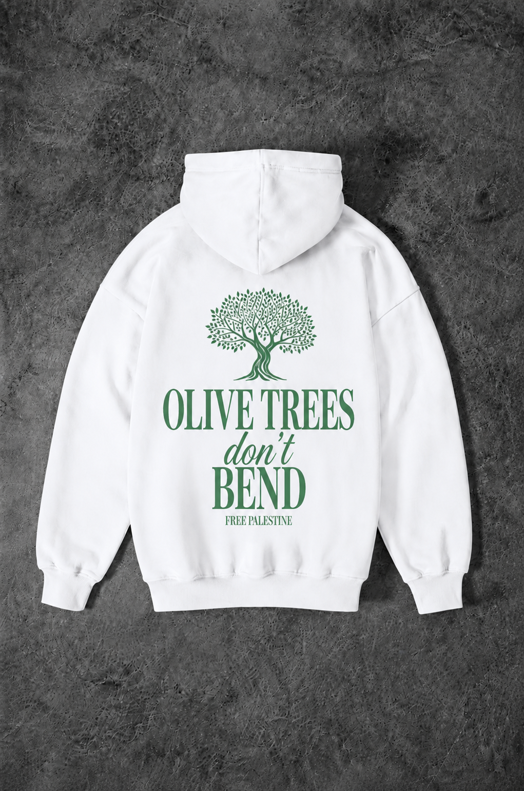 Olive Tree Don't Bend Oversized Hooded Sweatshirt