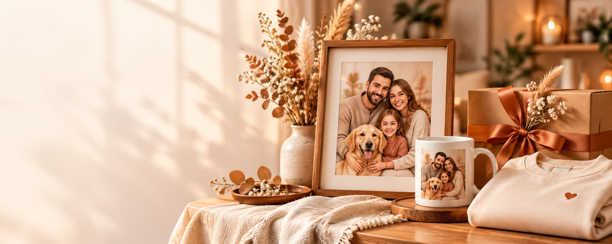 Regalos personalizados en un ambiente cálido